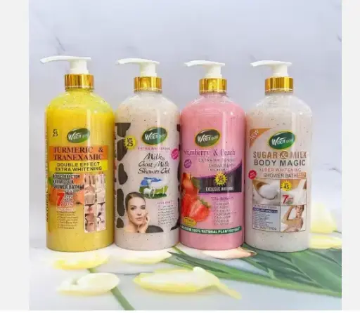  🌸 Gels Douche Éclaircissants & Nourrissants – Wet Cool  1000ml  –  4 Variantes